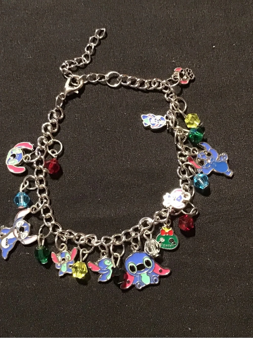 Stitch Charm Bracelet with Multicolor Beads